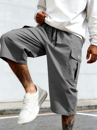 Herr Bermudashorts i cargo-stil för vardagsbruk och streetwear
