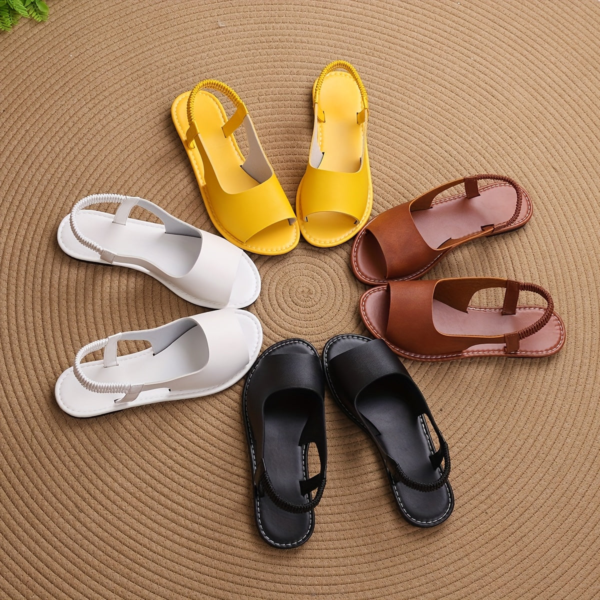 Dam Sandaler med Flätad Häl för Vardagsbruk - Bekväma Slingbacks för Sommar och Fritid