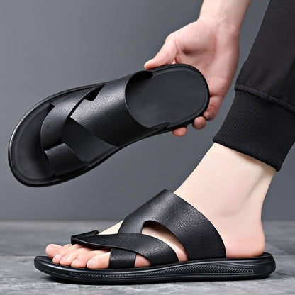 Herrsandaler för vardag och fritid – Sportig design, öppen tå, bekväma slip-on