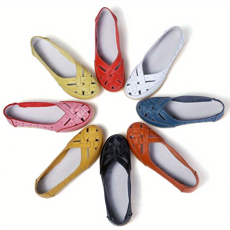 Dam Ballerinaskor Slip-on Klassiska Flats för Vardag och Sommar