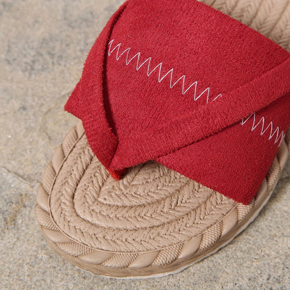 Dam Sandaler Slip-in Sommar Preppy Stil Fritidsskor