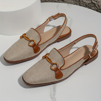 Damloafers med bakrem och spänne – Eleganta vardagsskor för sommar och fritid