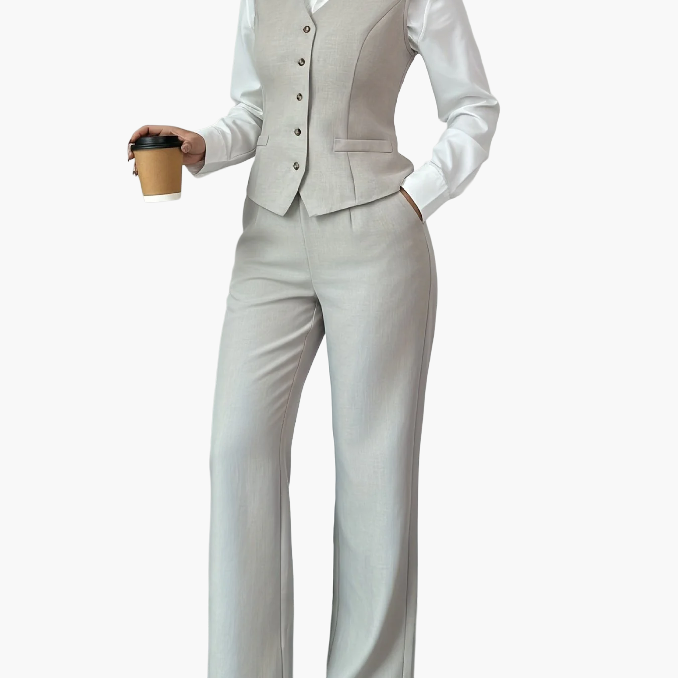 Damkostym Elegant Västdress för Kontor och Vardag