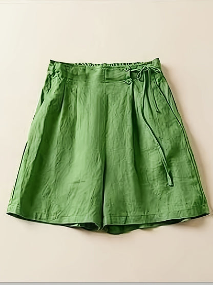 Dam Bermuda Shorts med Hög Midja och Avslappnad Passform – Perfekt för Sommarens Vardag