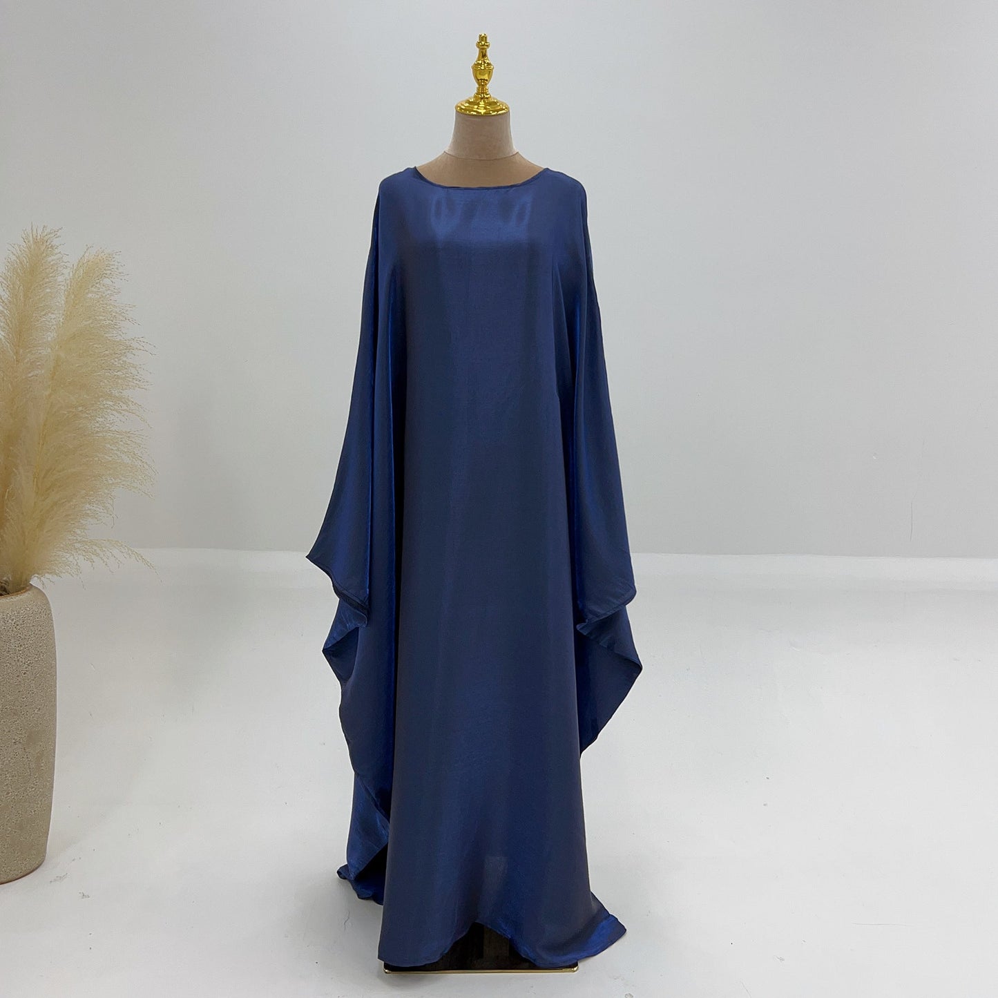 Dam Kaftan Festklänning Elegant Långärmad Lös Passform