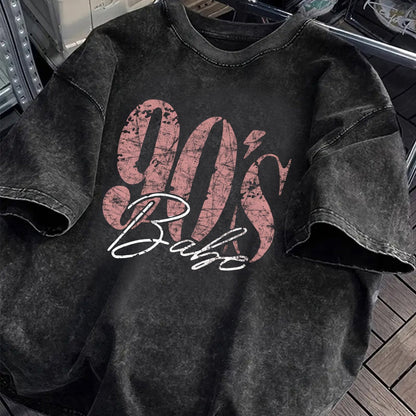 Dam T-shirt Retro Streetwear 90's Babe Sommartopp