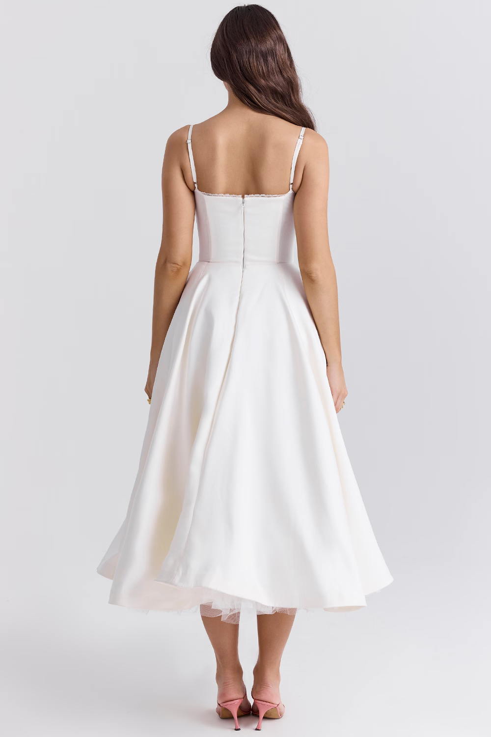 Damklänning Festklänning Elegant Vintage Stil Balklänning med Markerad Midja och Vid Kjol
