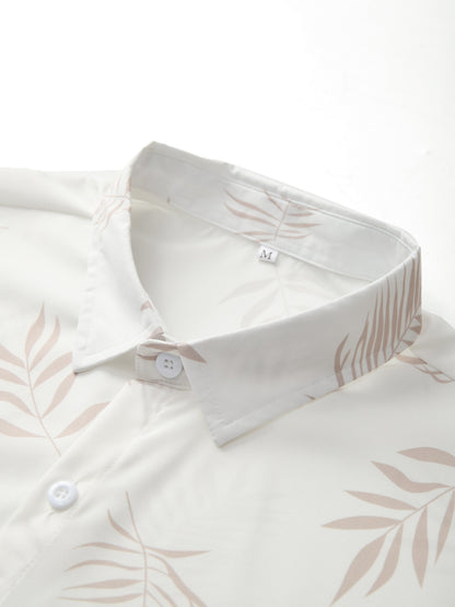 Herrset med tropisk skjorta och shorts – Sommaroutfit avslappnad stil