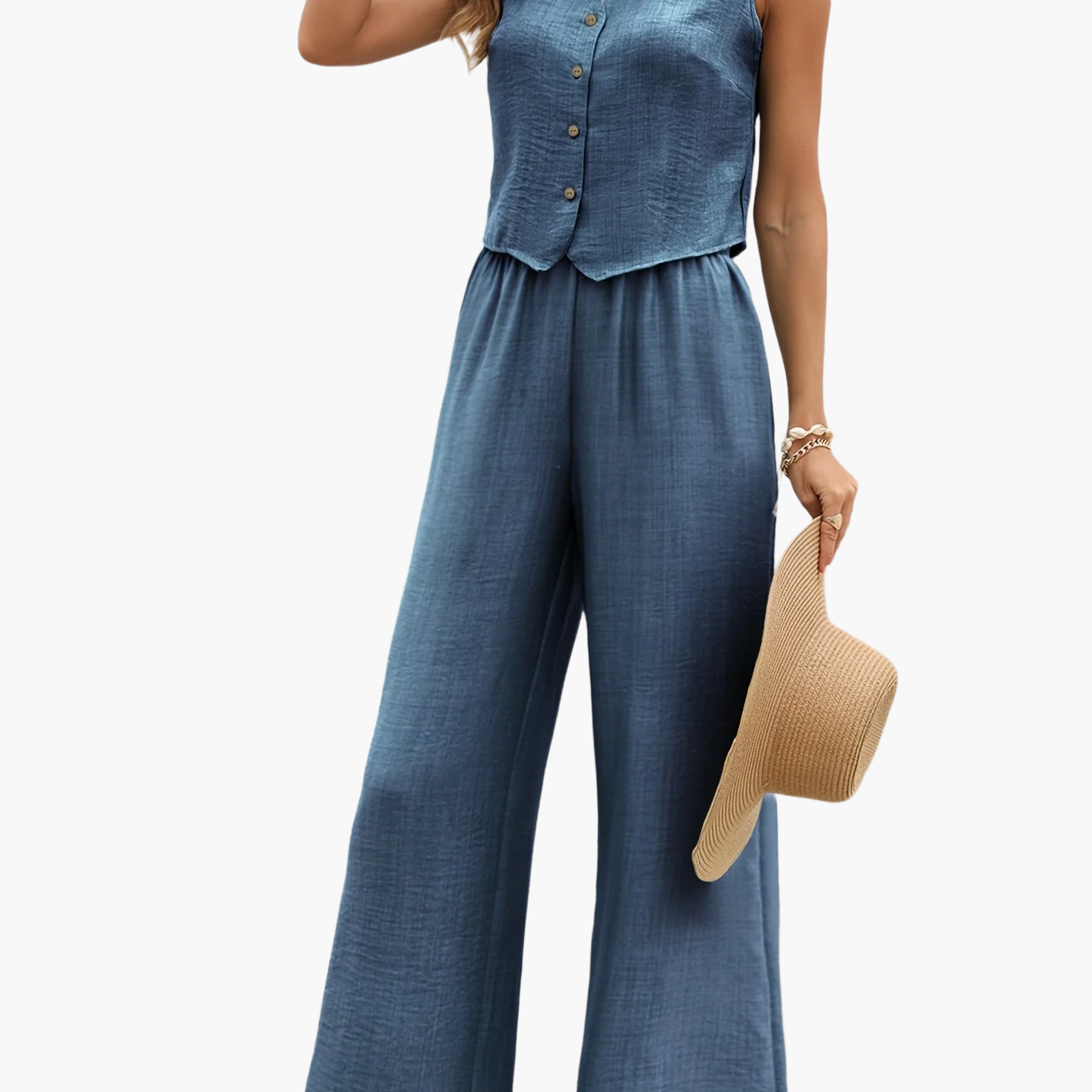 Dam Byxdress Ärmös Elegant Västlook Vår/Sommar Fest & Vardag