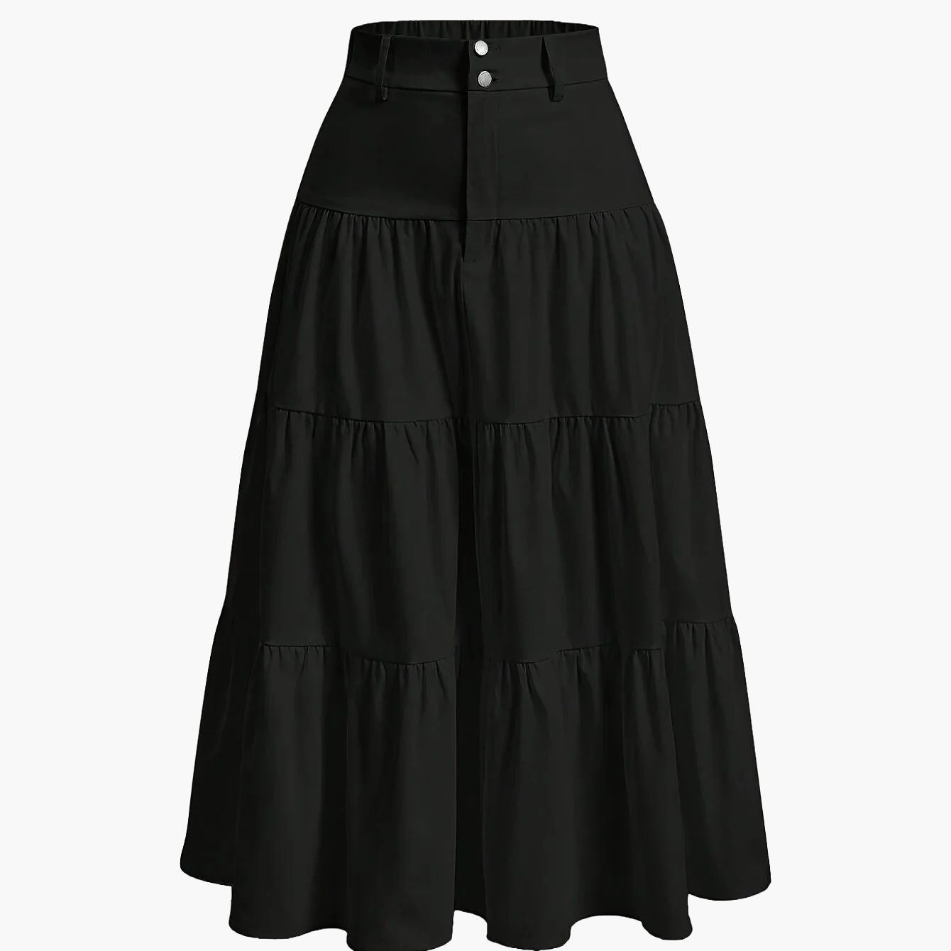 Dam Kjol A-linje Elegant Hög Midja Vår/Sommar
