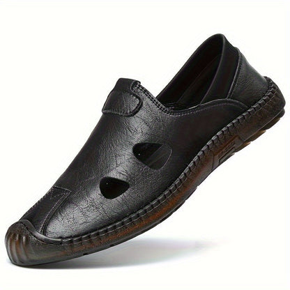Herrar Casual Slip-On Sandaler med Andningshål – Perfekt för Sommar och Vardag
