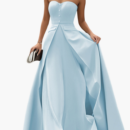 Dam Elegant Aftonklänning Bandeau Stil Fest och Gala