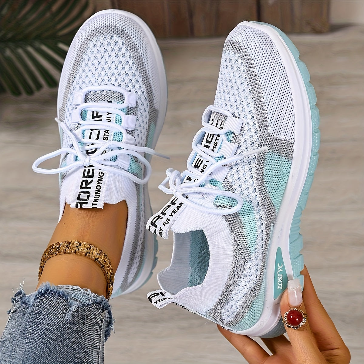 Dam Sneakers Sportiga Promenadskor Vardag Låg Modell