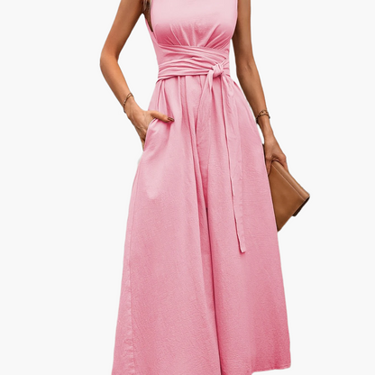 Dam Jumpsuit Elegant Ärmös Vid Benslut Sommar Fest och Vardag