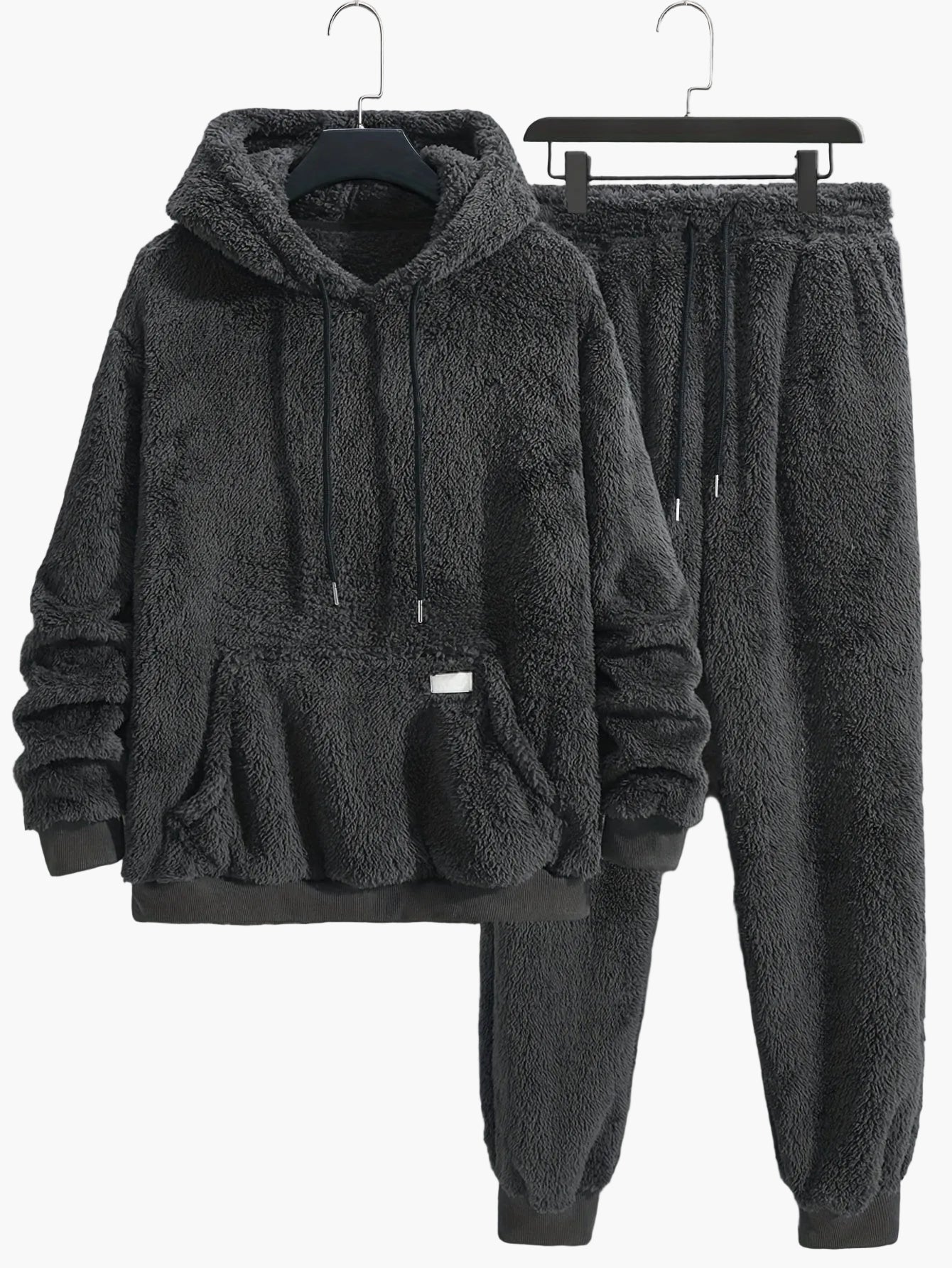 Herrarnas mysiga tvådelade lounge-set med huva – avslappnad höst/vinter-outfit