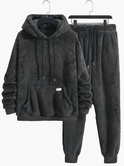 Herrarnas mysiga tvådelade lounge-set med huva – avslappnad höst/vinter-outfit