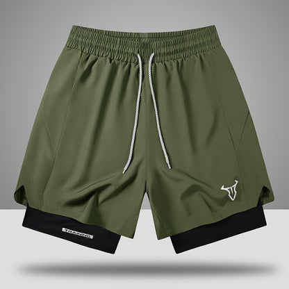 Herr Träningsshorts Sport Regular Fit med Fickor och Geometriskt Mönster