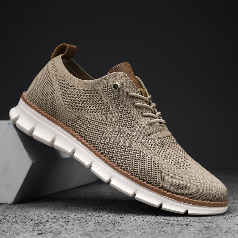 Herr Sneakers Stickad Lättviktsko för Vardag och Fritid