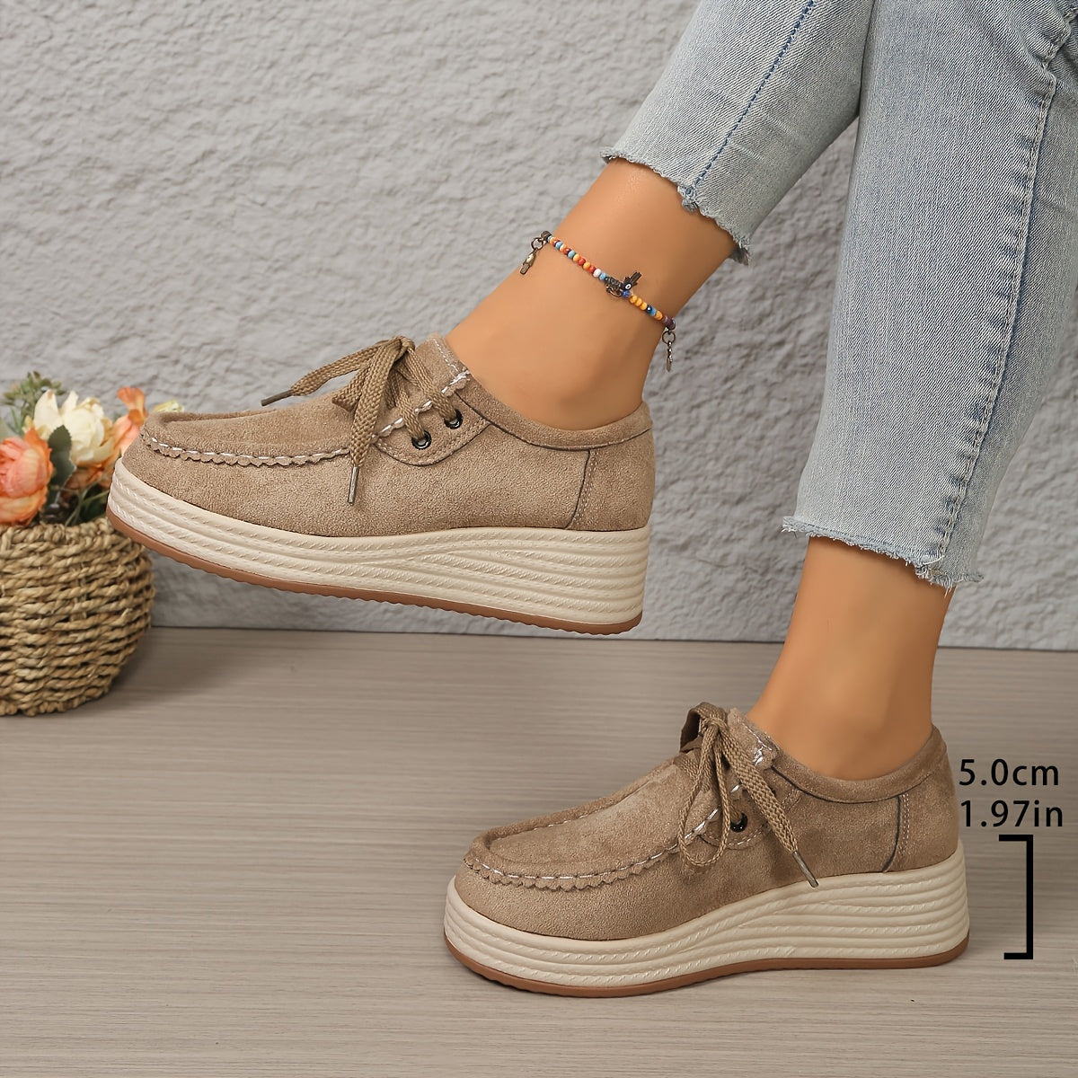Dam Sneakers med Platåsula – Trendiga Lågskor för Vardagsbruk