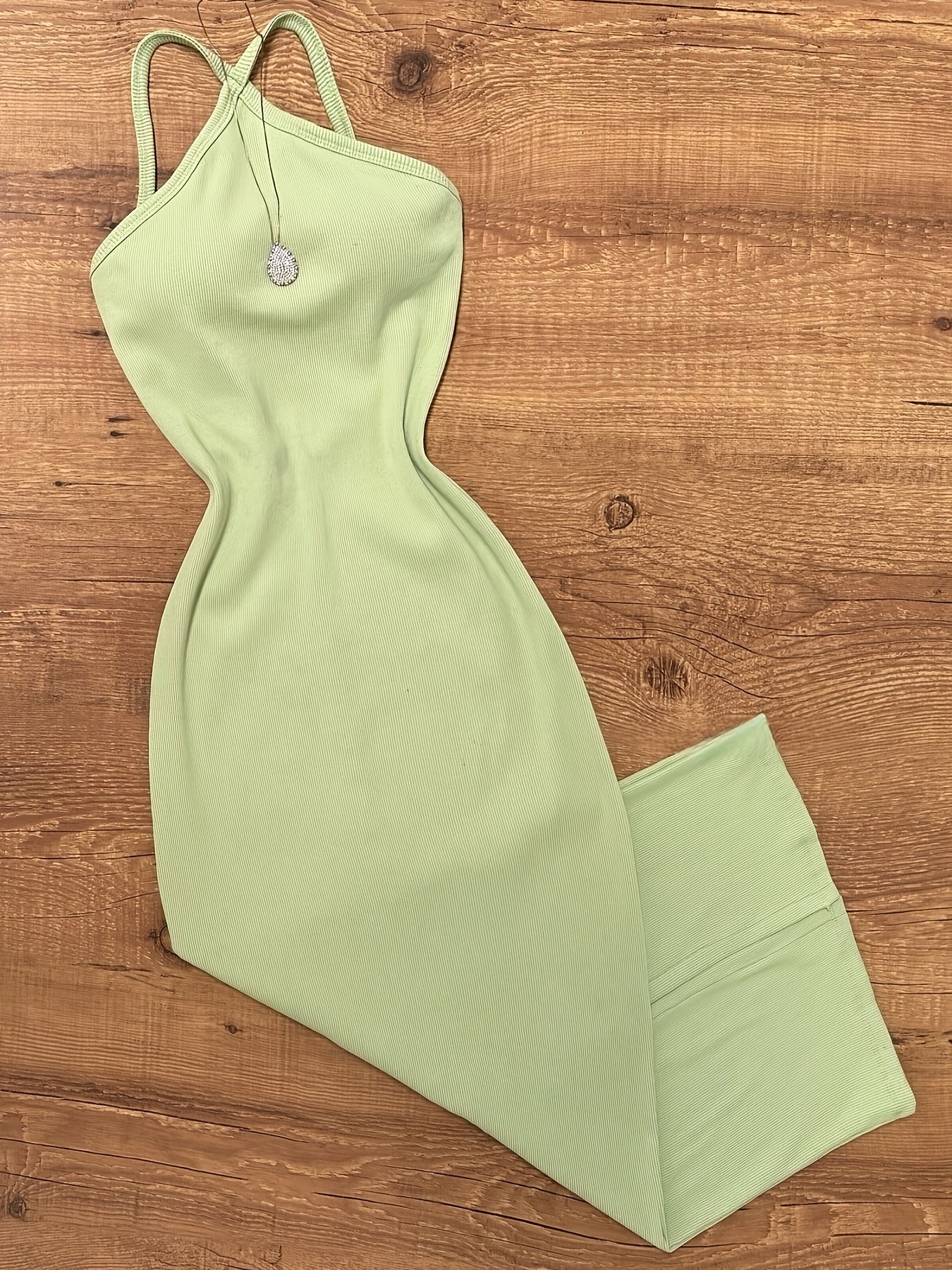 Dam Bodycon Halterneck Midiklänning för Sommar och Fest