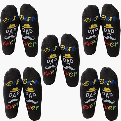 Herrstrumpor med text – Roliga presentstrumpor "Best Dad Ever" för pappa