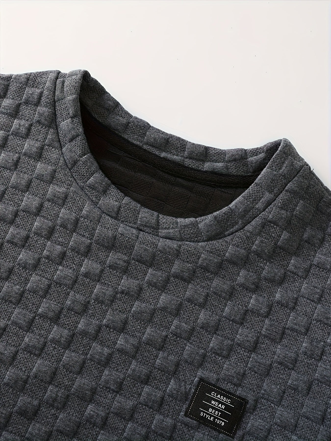 Herr T-shirt med modern struktur och avslappnad passform – Stilren vardagslook