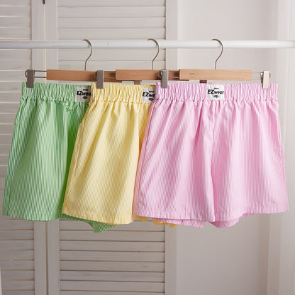 Damers randiga avslappnade pyjamasshorts – perfekt för vardagskomfort och sommar
