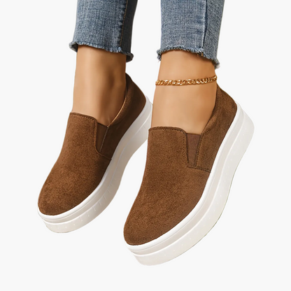 Dam Slip-on Sneakers med Platåsula – Elegant och Vardagschic Loafer för Vår och Sommar