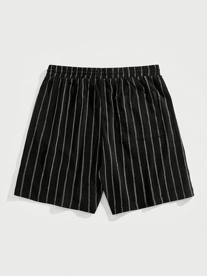 Herr Shorts med Smala Ränder – Avslappnad och Trendig Stil för Fritid eller Sport