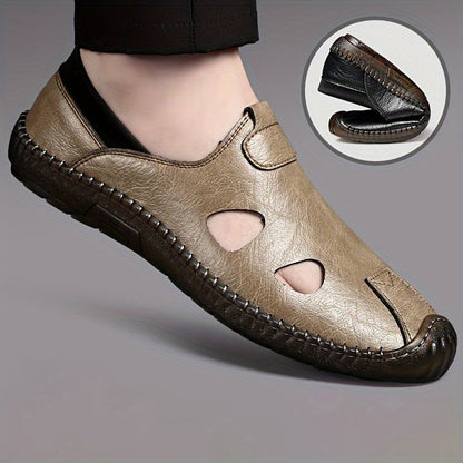 Herrar Casual Slip-On Sandaler med Andningshål – Perfekt för Sommar och Vardag