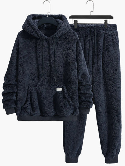 Herrarnas mysiga tvådelade lounge-set med huva – avslappnad höst/vinter-outfit