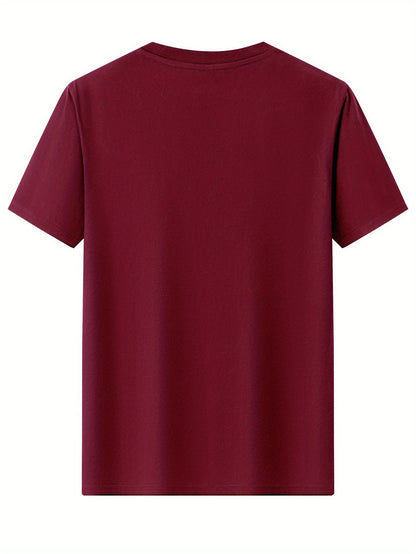 Herr T-shirt med tryck och modern bokstavsdesign – Perfekt för vardag och avslappnad stil
