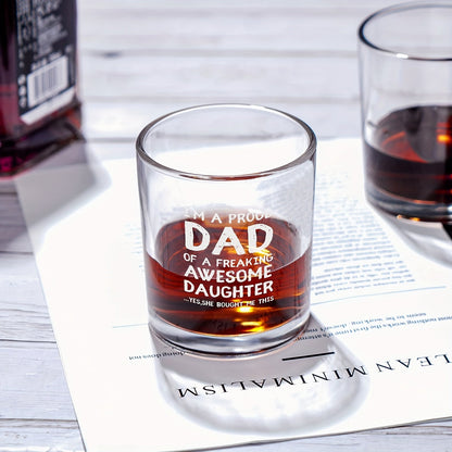 Herrarnas whiskeyglas med rolig text – Perfekt present till pappa från dotter, fars dag, baraccessoar