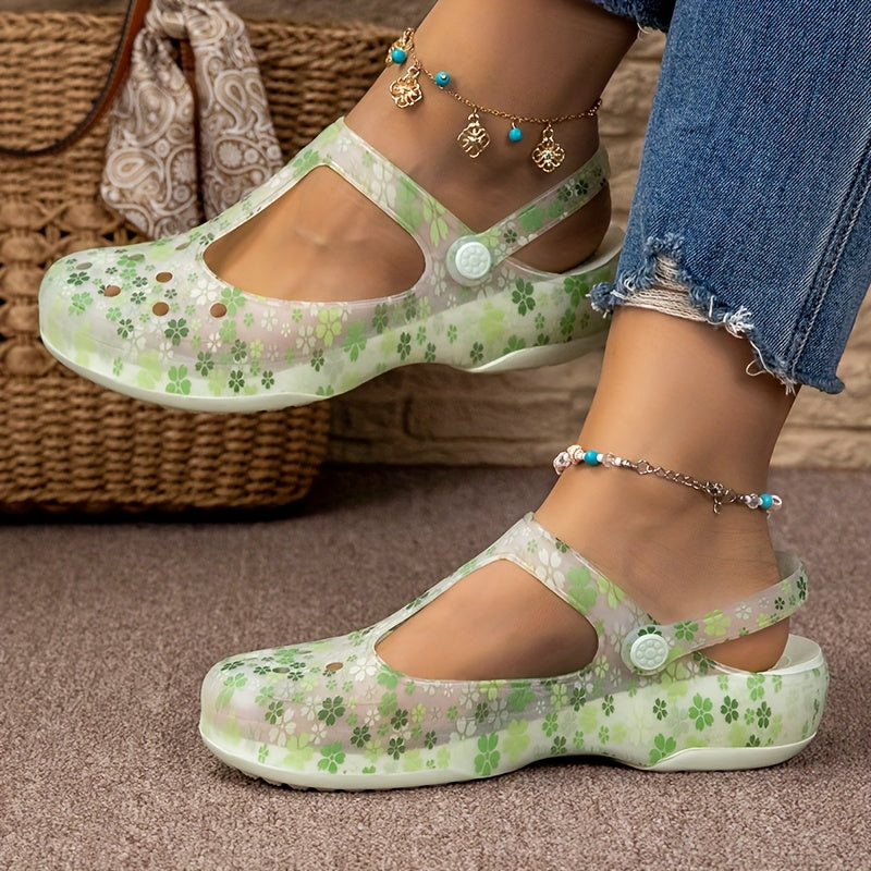 Dam Sneakers Mary Jane Blommönster Komfort Skor för Vardag och Fritid