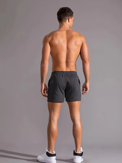 Herr Shorts Sportiga Träningsshorts med Snörning – Perfekt för Gym och Aktiv Livsstil