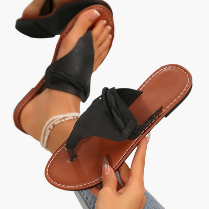 Dam Sandaler Fashion Slip-in Sommartofflor med Flätad Detalj och Öppen Tå