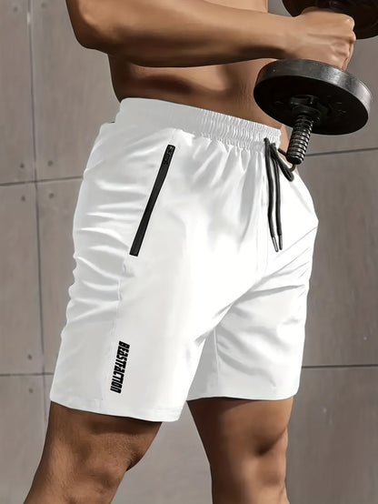 Herr Träningsshorts med dragkedjeficka – Sportiga Gymshorts för Träning & Fitness
