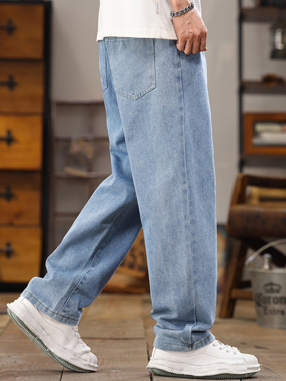 Herr Jeans Jogger Byxa Avslappnad Stil för Vardagsbruk