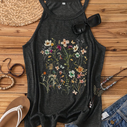 Damlinne med blommigt tryck – somrig casual stil för vardag och semester