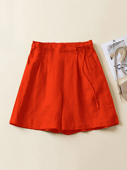 Dam Bermuda Shorts med Hög Midja och Avslappnad Passform – Perfekt för Sommarens Vardag
