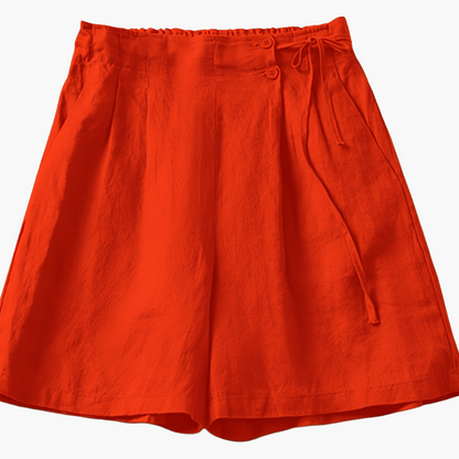 Dam Bermuda Shorts med Hög Midja och Avslappnad Passform – Perfekt för Sommarens Vardag