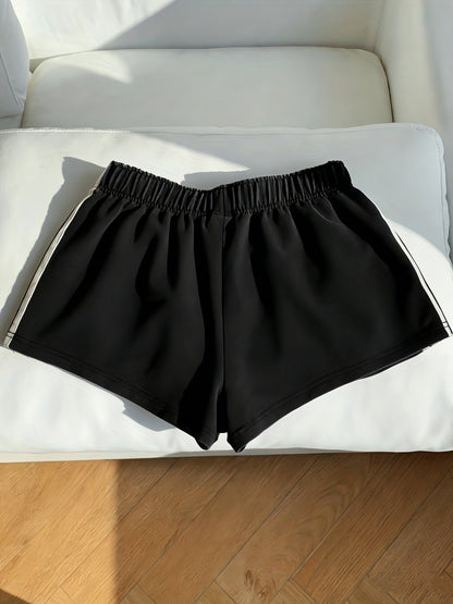 Damers sportiga shorts med avslappnad passform för löpning och fritid
