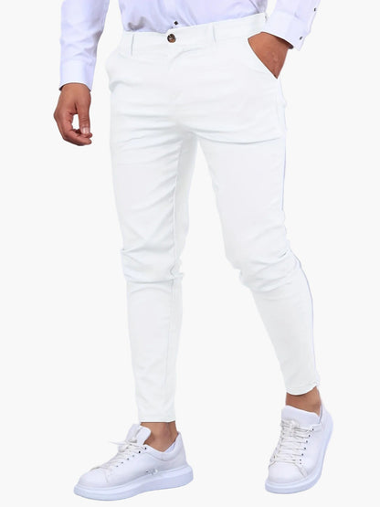 Herr Slim Fit Kostymbyxor för Affär och Kontor, Modern Stil