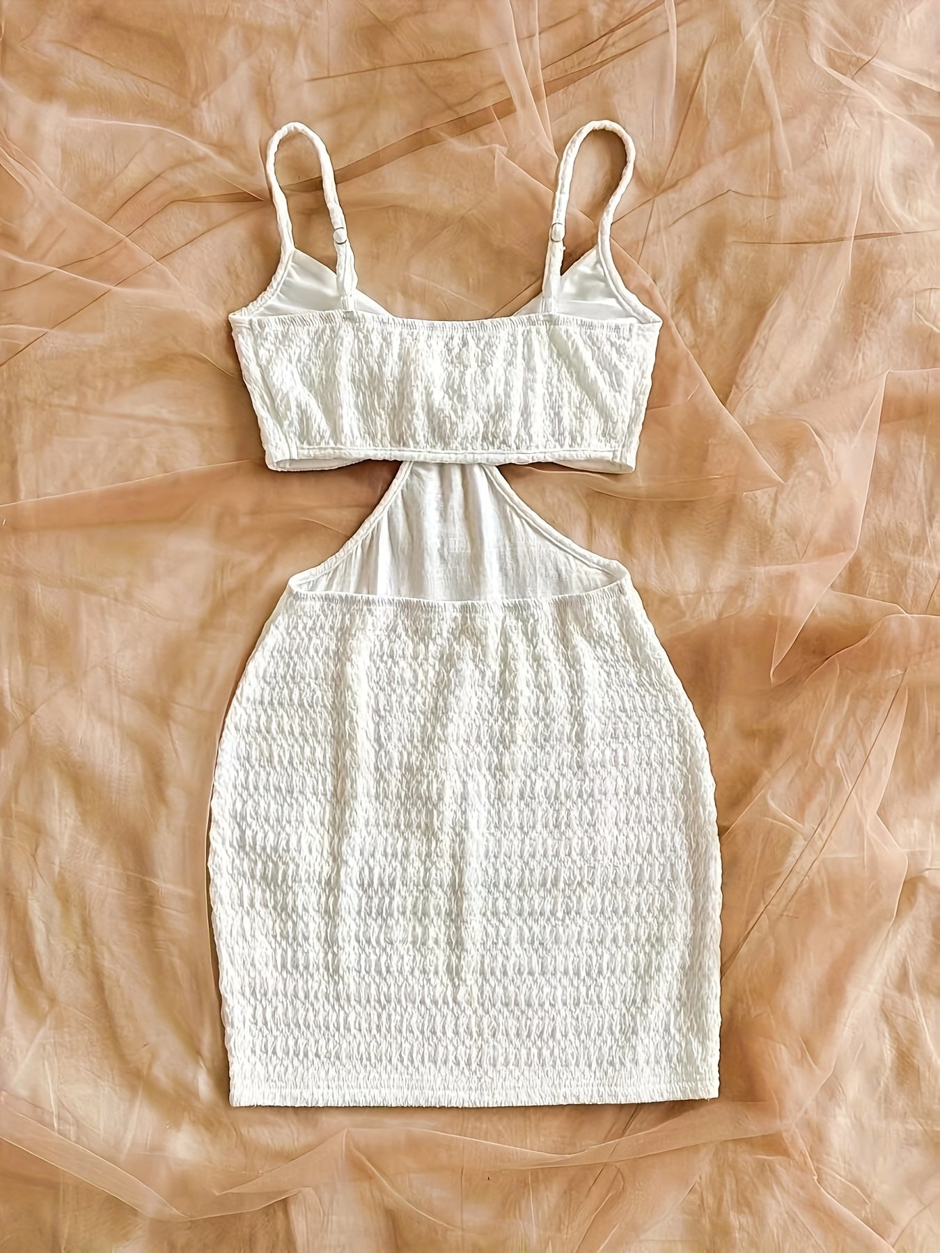 Damernas strandklänning bodycon miniklänning med utskärning och sjöstjärne-detalj – perfekt för semester och sommarfester
