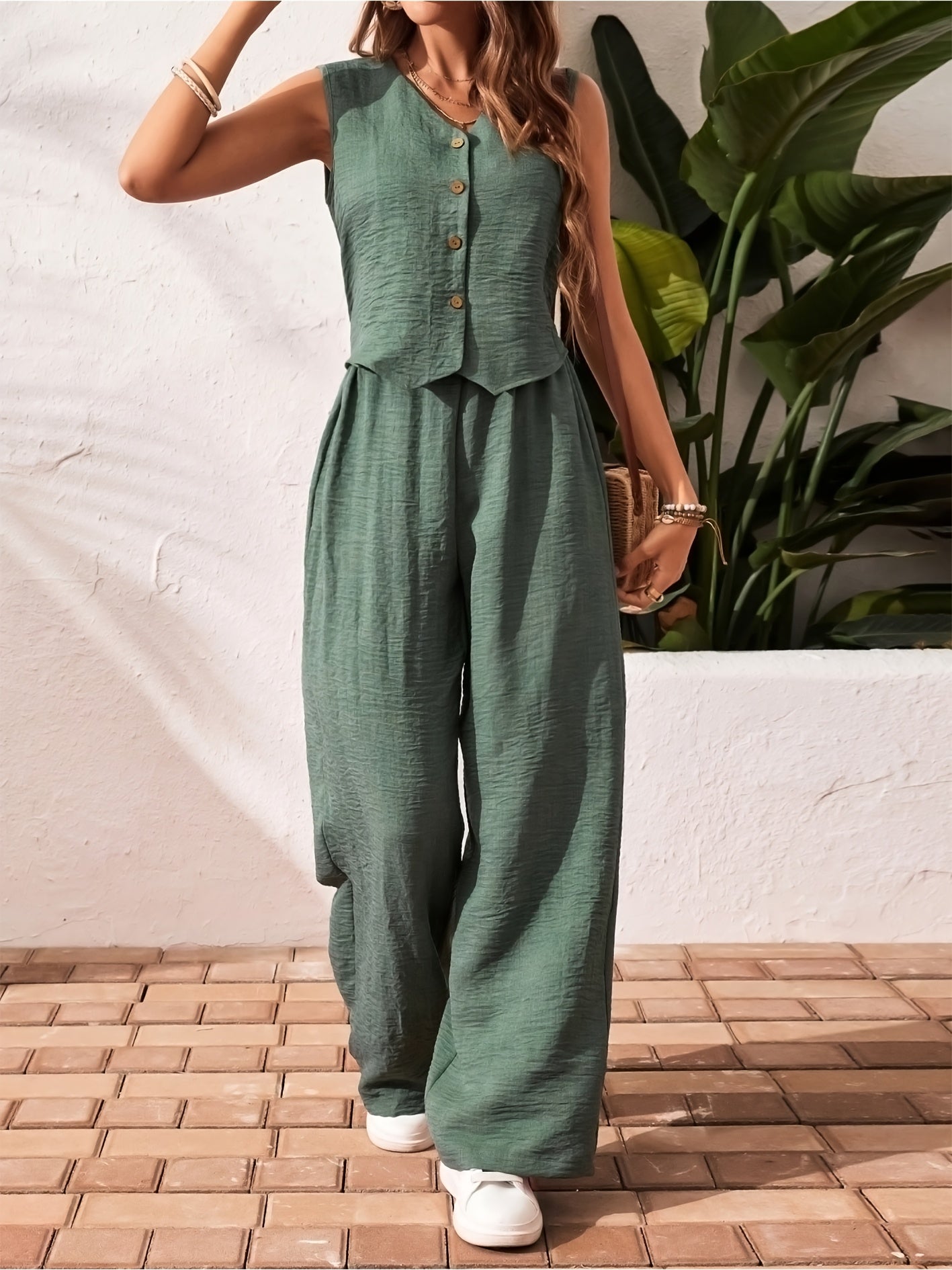 Dam Byxdress Ärmös Elegant Västlook Vår/Sommar Fest & Vardag
