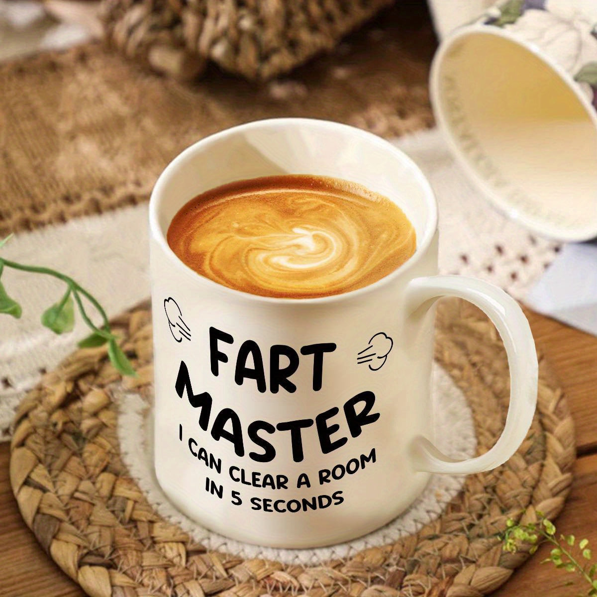 Herrmugg med skämttext – Fart Master – Rolig present till män, kaffemugg med humor för pappa eller pojkvän