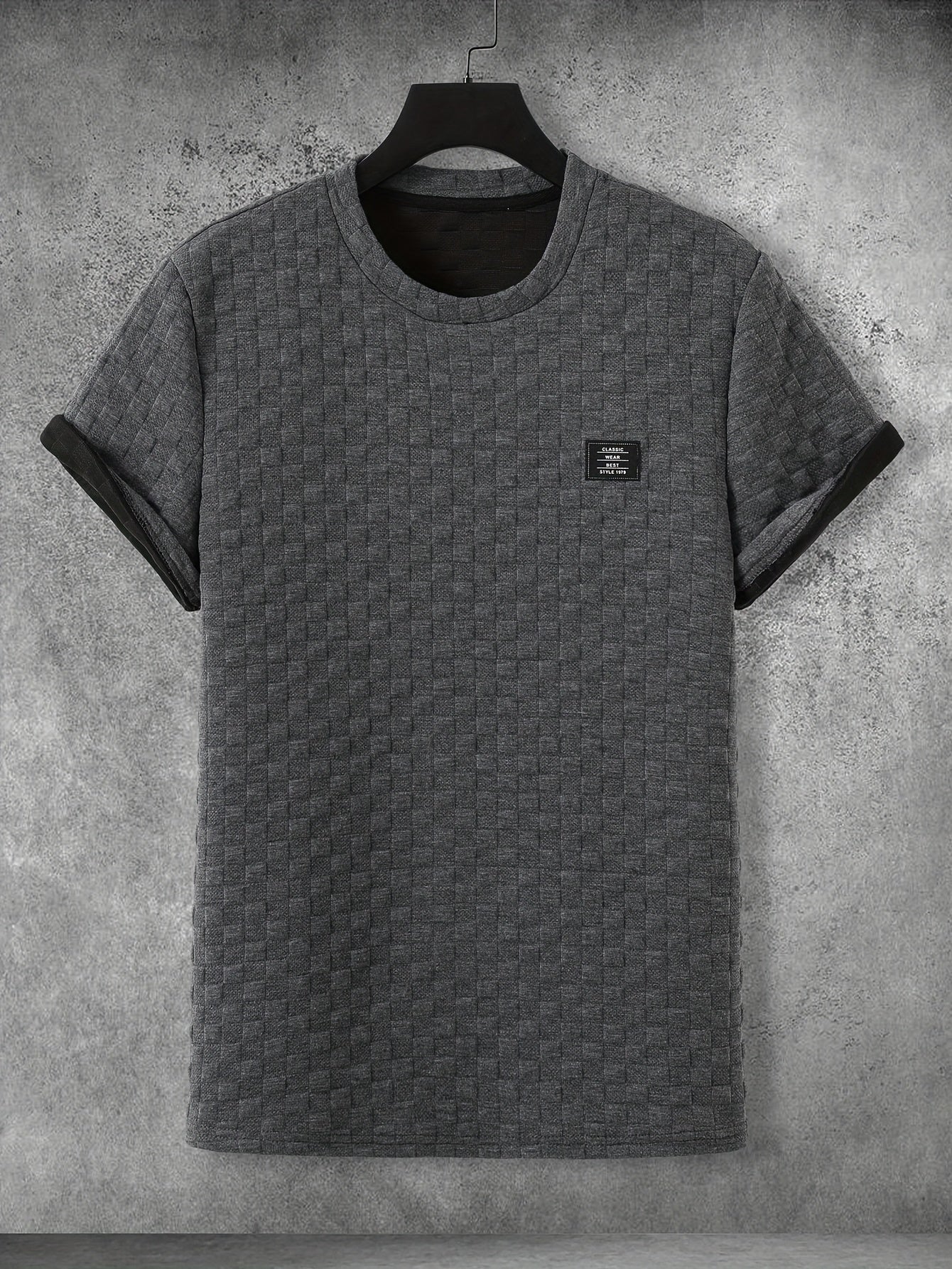 Herr T-shirt med modern struktur och avslappnad passform – Stilren vardagslook