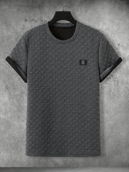 Herr T-shirt med modern struktur och avslappnad passform – Stilren vardagslook