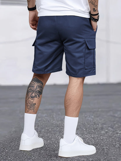 Herr Cargo Shorts Med Fickor – Avslappnad Urban Stil För Vardag och Träning