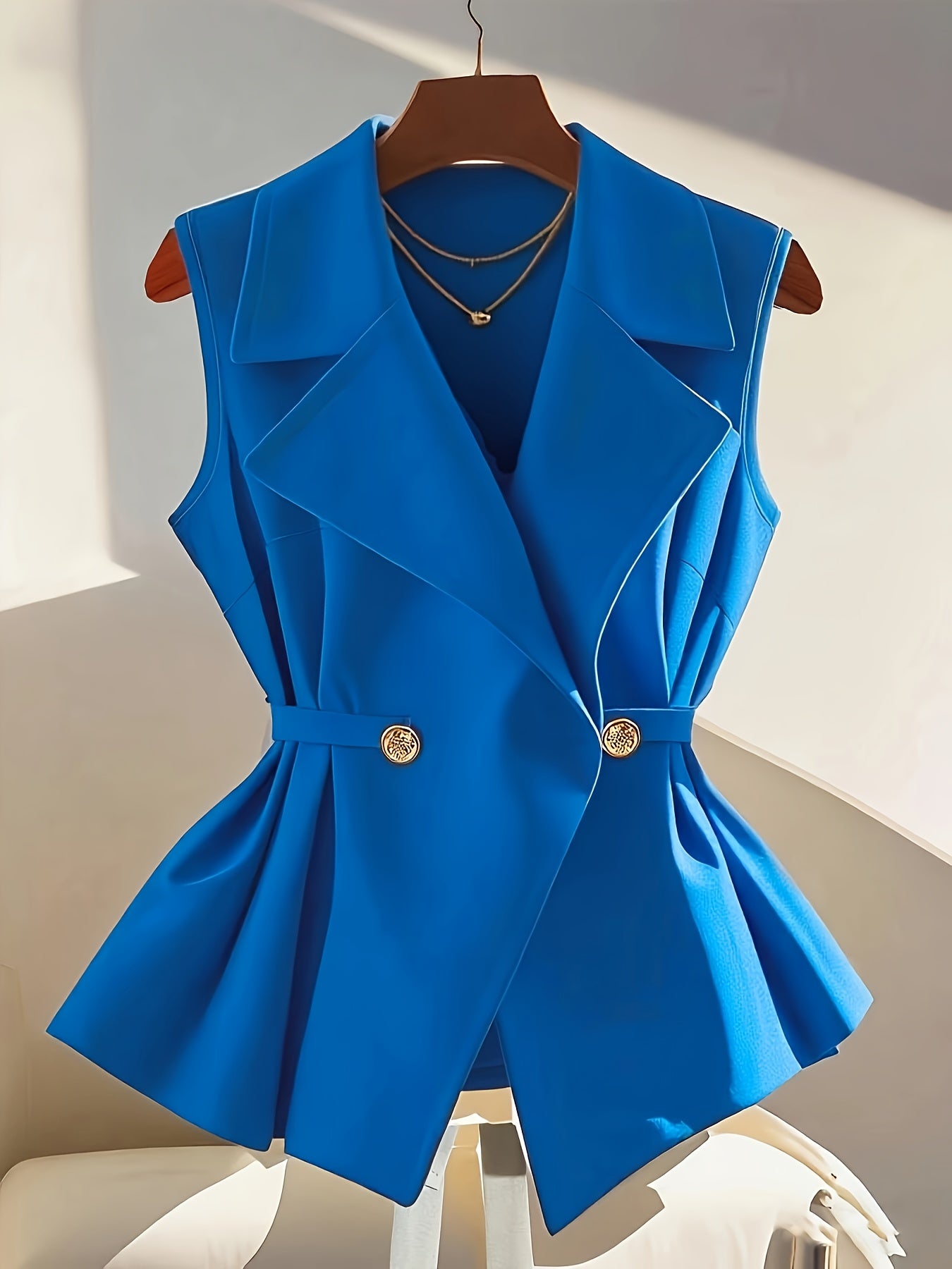 Dam Väst Kavaj Elegant Skräddarsydd Chic Kontorsstil